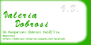 valeria dobrosi business card